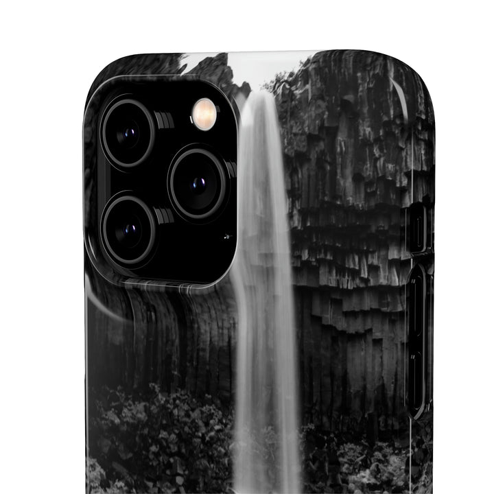 Svartifoss in Black and White - Phone Case