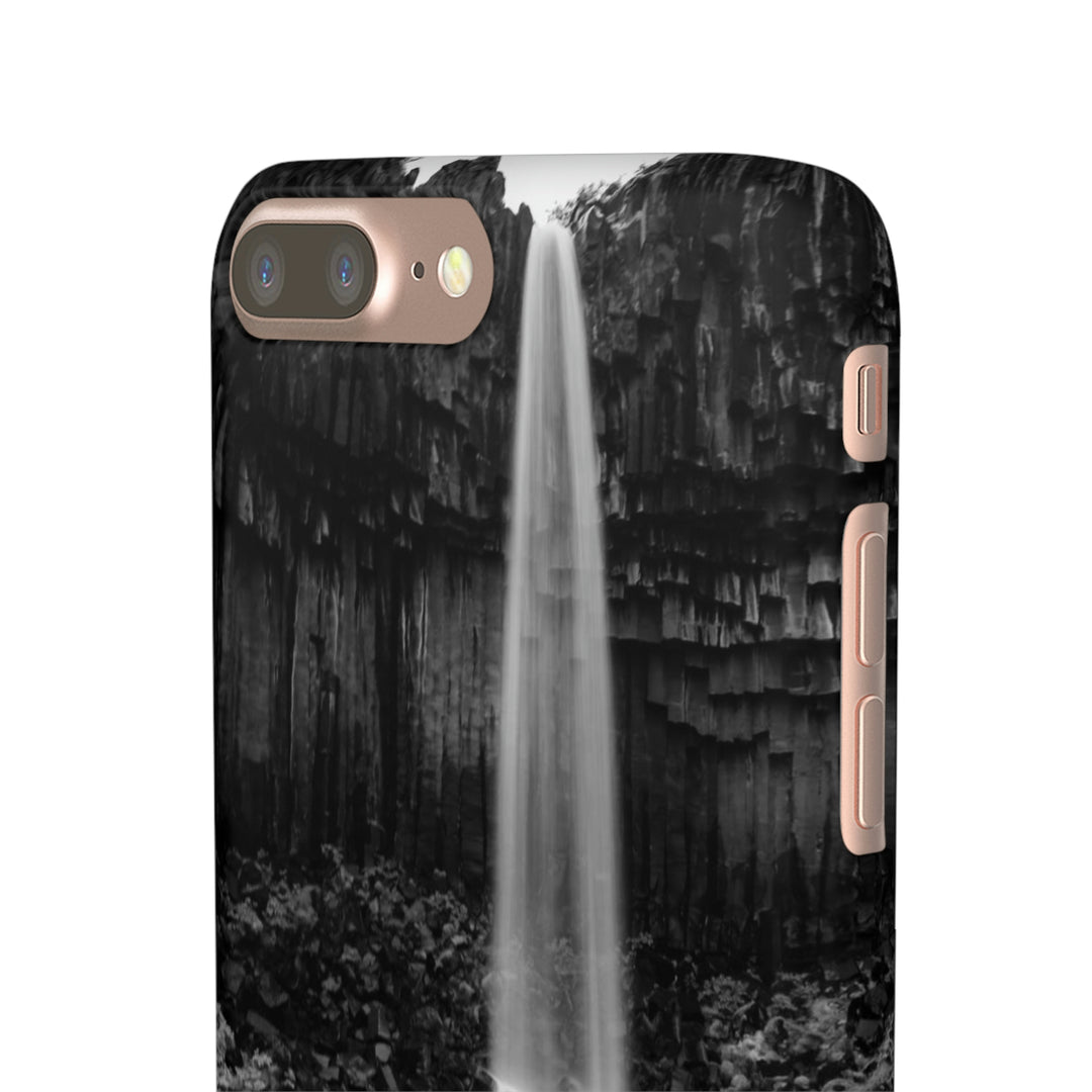 Svartifoss in Black and White - Phone Case