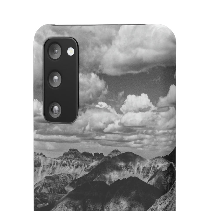 Imogene Pass From the Air in Black and White - Phone Case