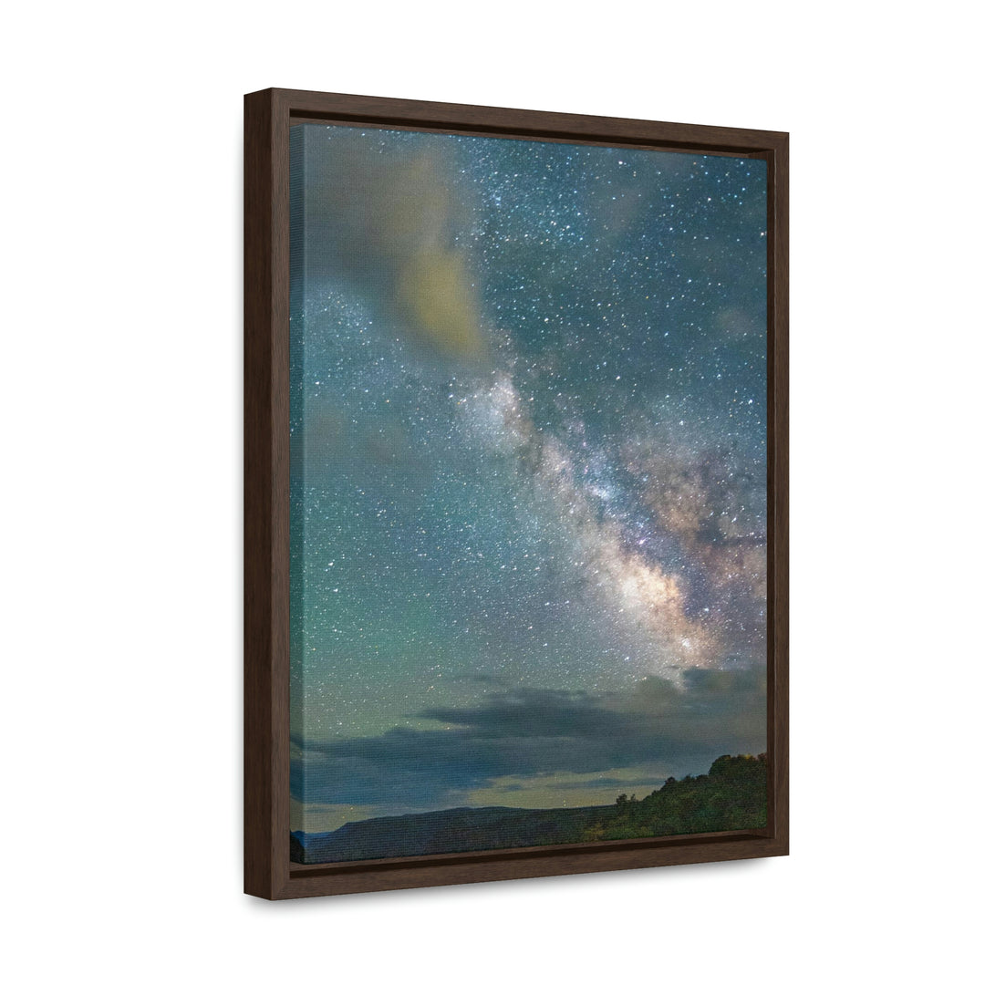 Milky Way Through the Clouds Part 1 - Canvas with Frame