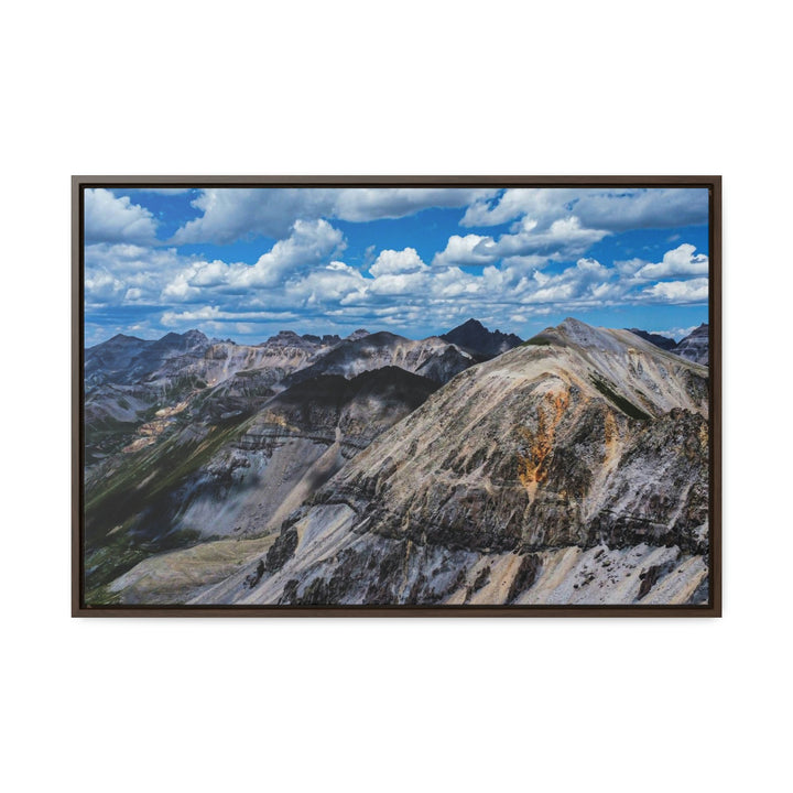 Imogene Pass From the Air - Canvas with Frame