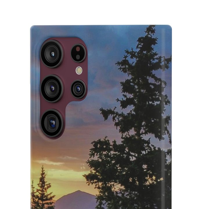 Rainy Sunset Through the Trees - Phone Case