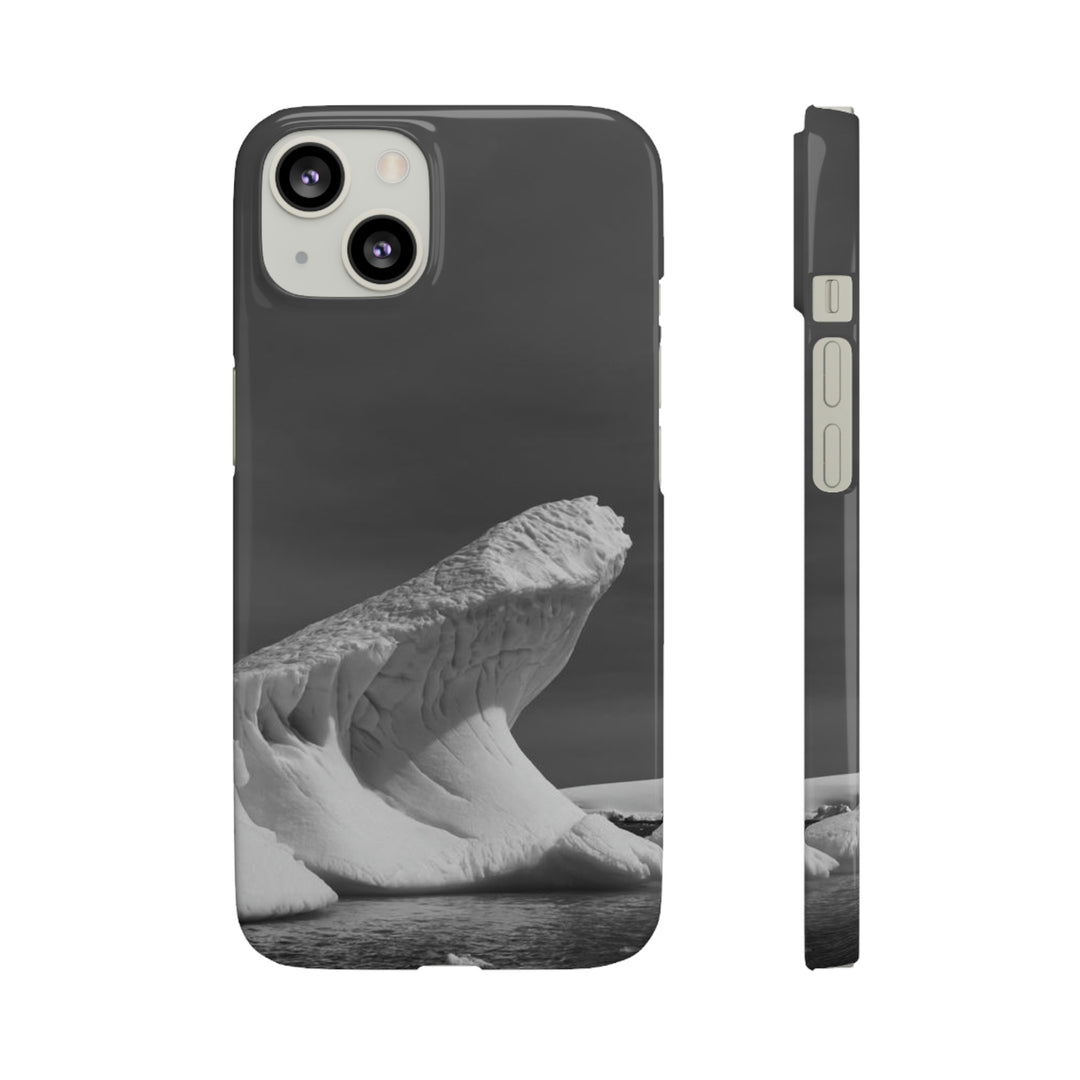 The Angles of an Iceberg in Black and White - Phone Case