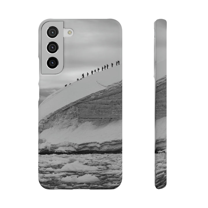 Preparing for the Climb in Black and White - Phone Case