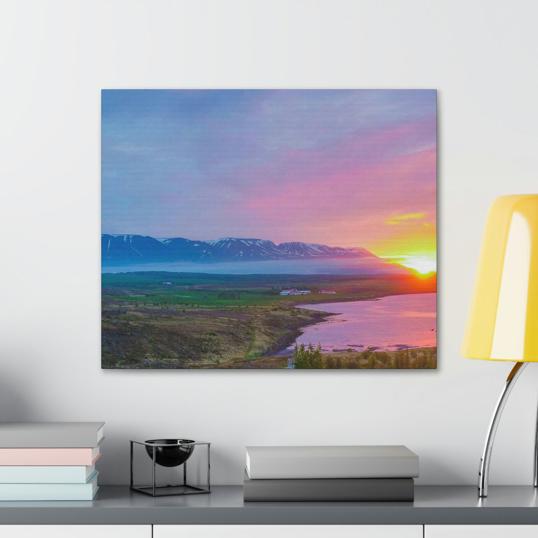 Sunset Over the Fjord Part 2 - Canvas