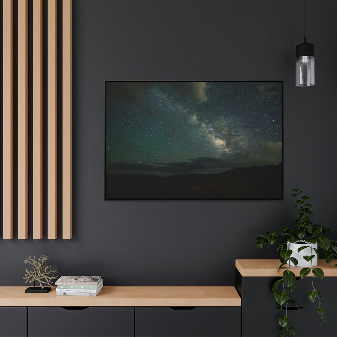 Milky Way Through the Clouds Part 2 - Canvas with Frame