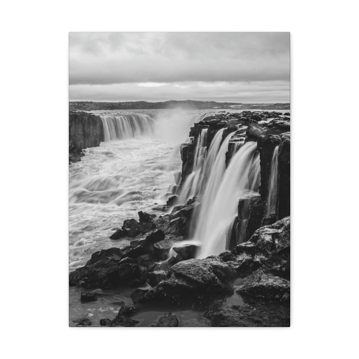 Selfoss in Black and White - Canvas