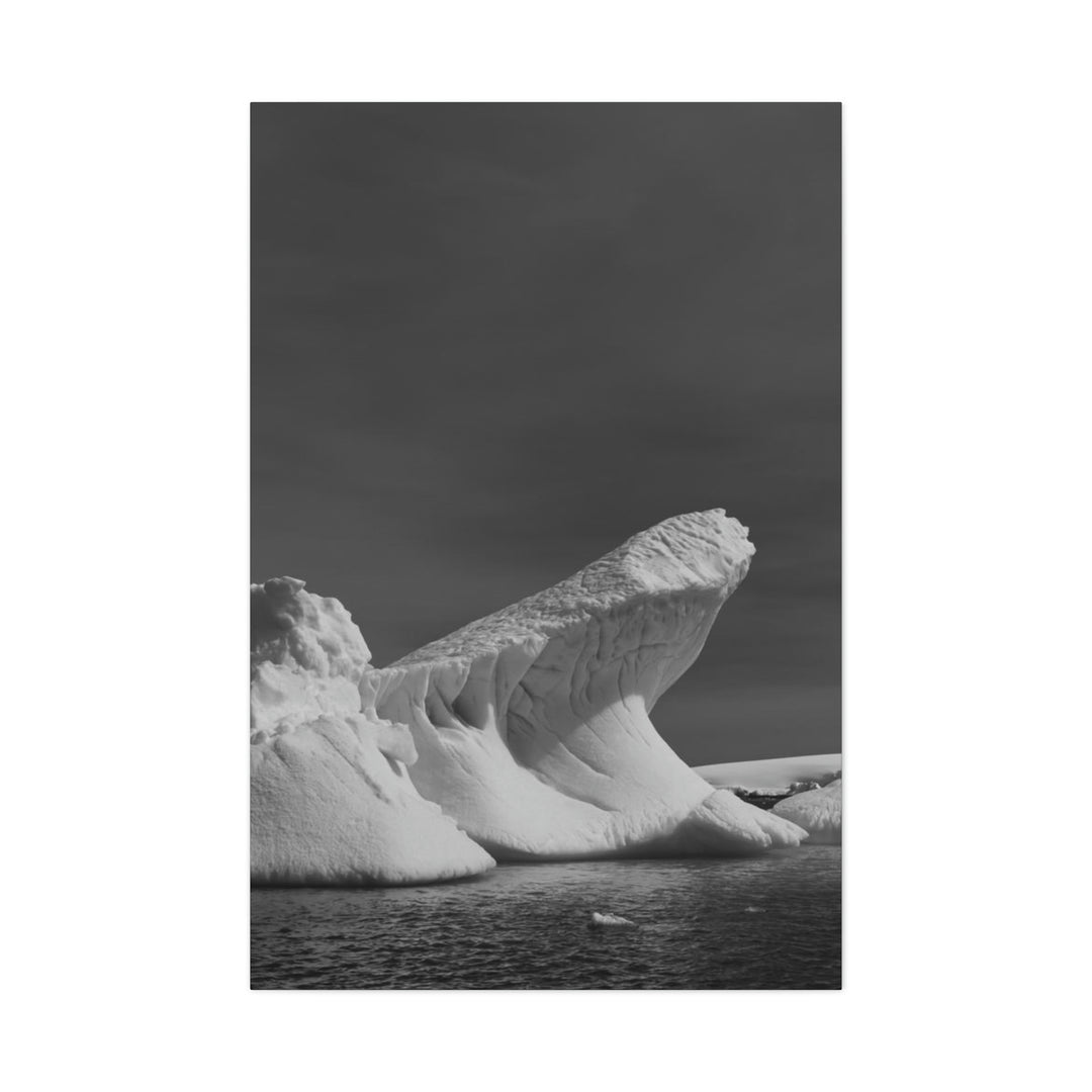 The Angles of an Iceberg in Black and White - Canvas