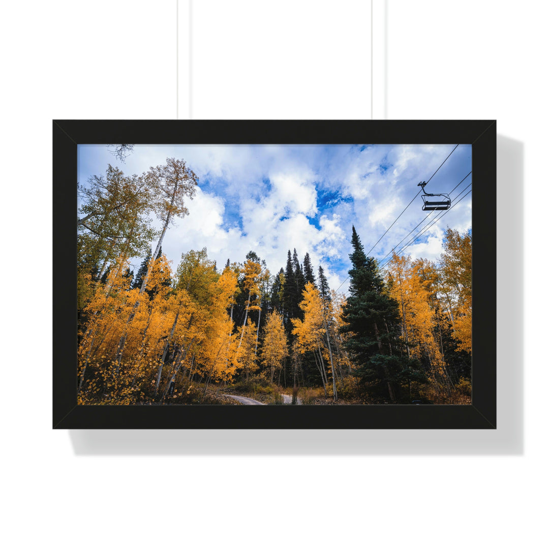 Chairlift in Suspension - Framed Print