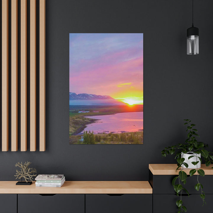 Sunset Over the Fjord Part 2 - Canvas