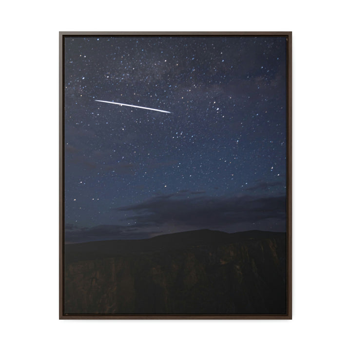 Starlink Above the Canyon - Canvas with Frame