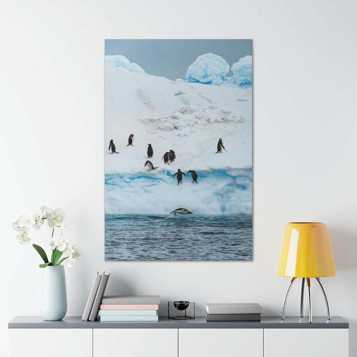 Porpoising Penguin - Canvas