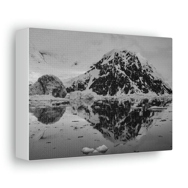 Reflected Calm in Black and White - Canvas