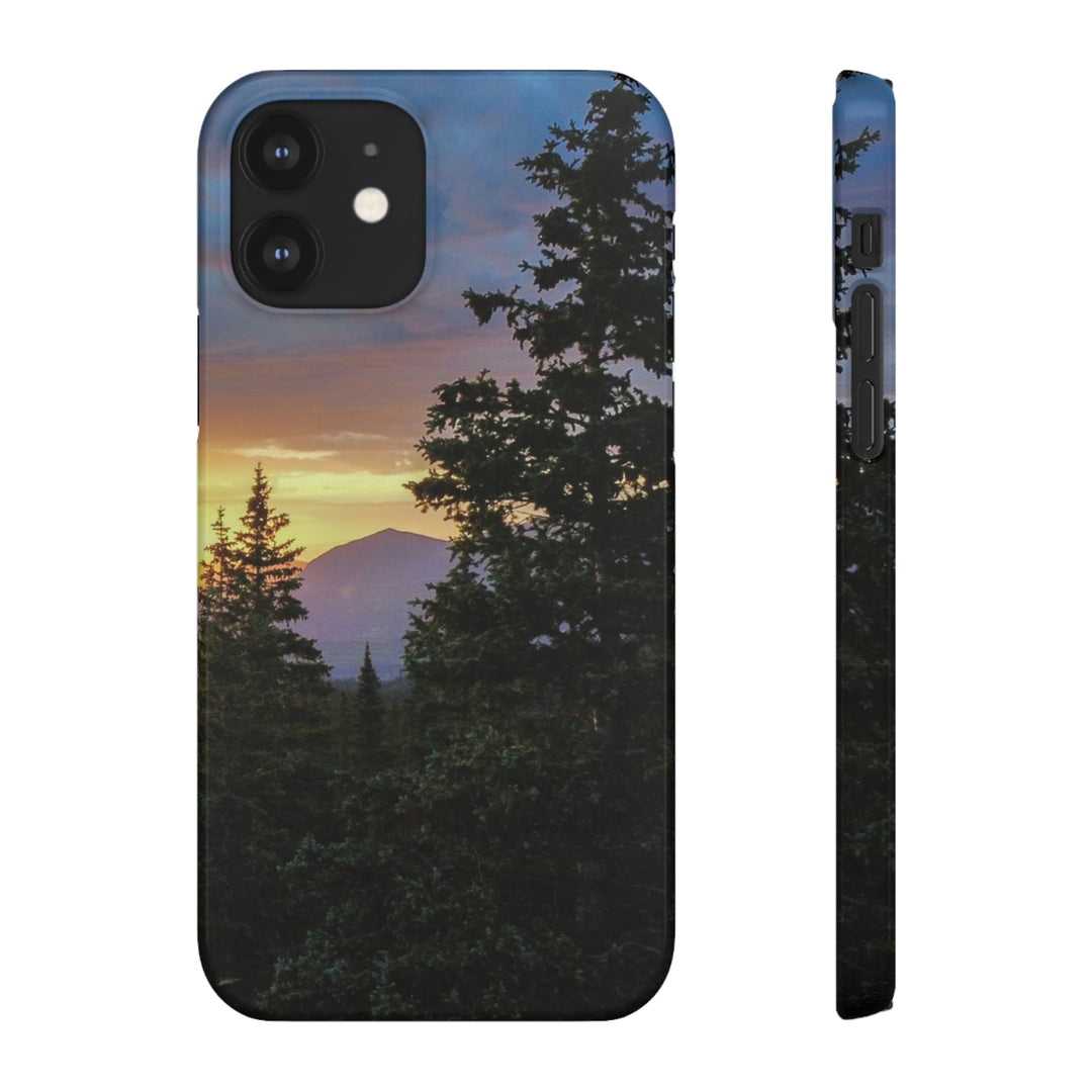 Rainy Sunset Through the Trees - Phone Case