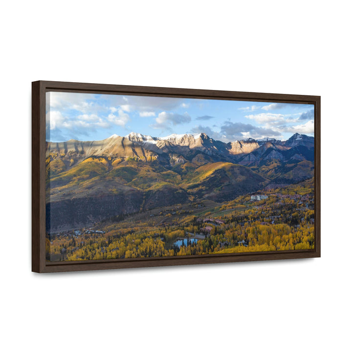 Glowing Mountainside - Canvas with Frame