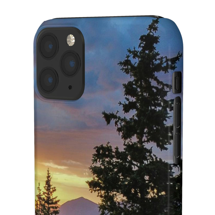 Rainy Sunset Through the Trees - Phone Case