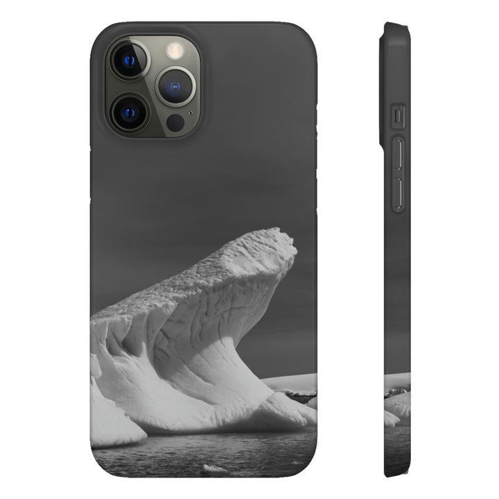 The Angles of an Iceberg in Black and White - Phone Case