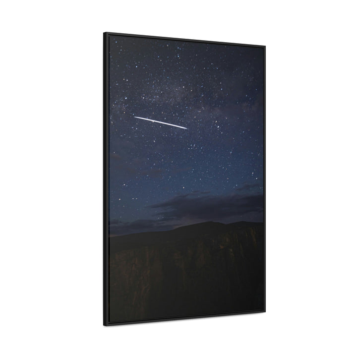 Starlink Above the Canyon - Canvas with Frame