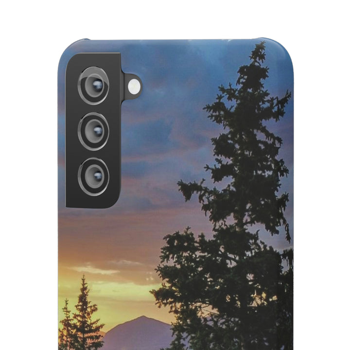 Rainy Sunset Through the Trees - Phone Case