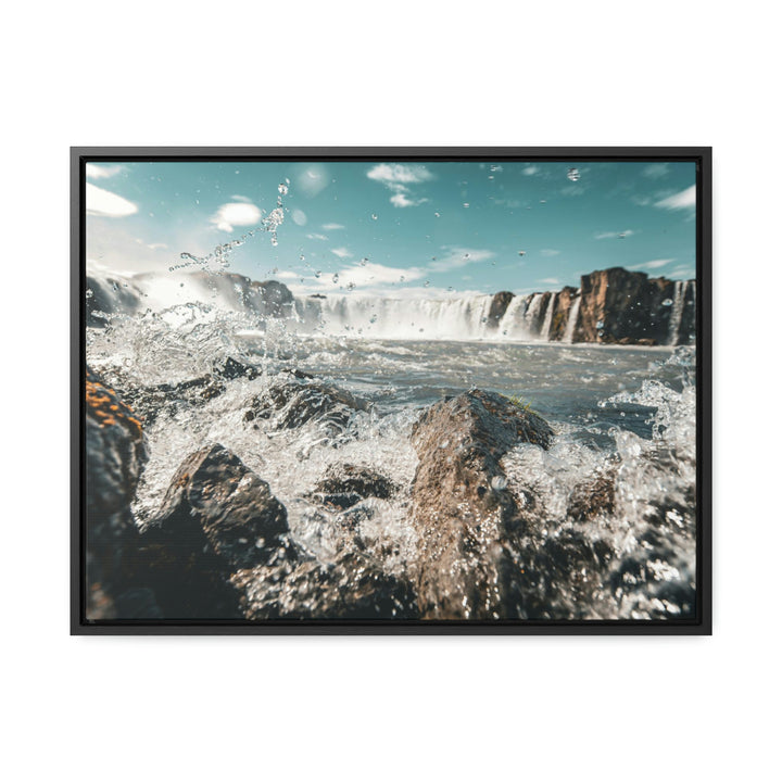 Goðafoss Splash - Canvas with Frame