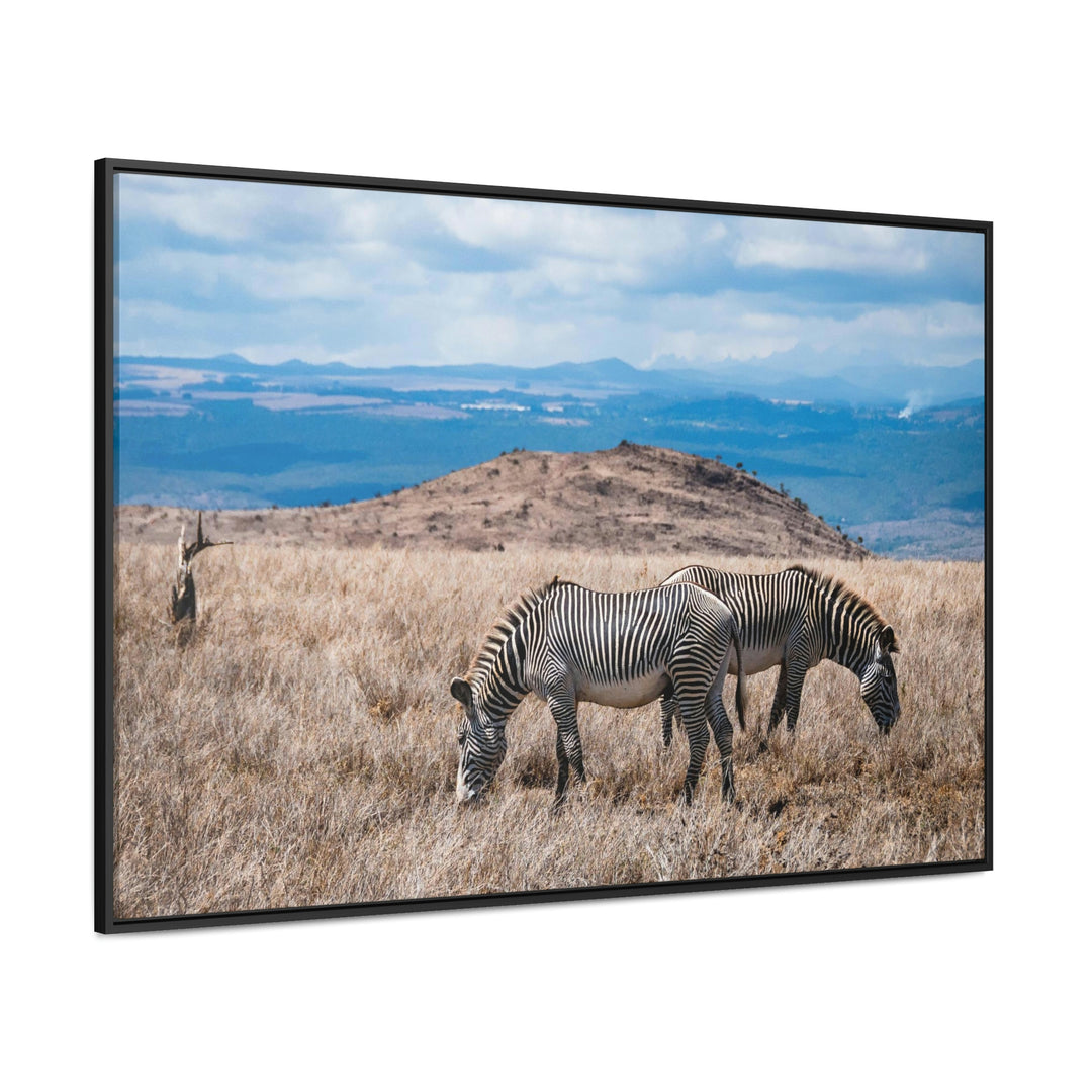 Zebra-Striped Expanse - Canvas With Frame