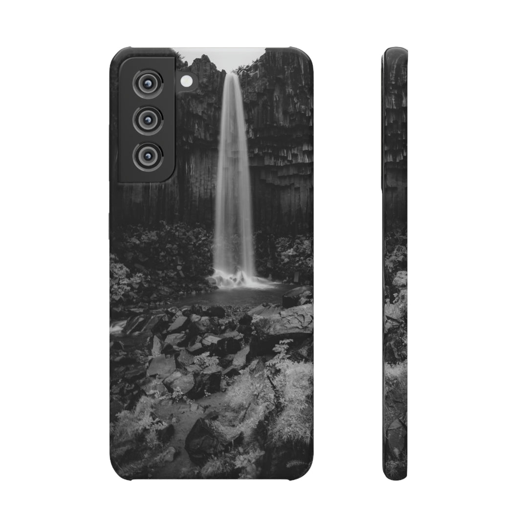 Svartifoss in Black and White - Phone Case