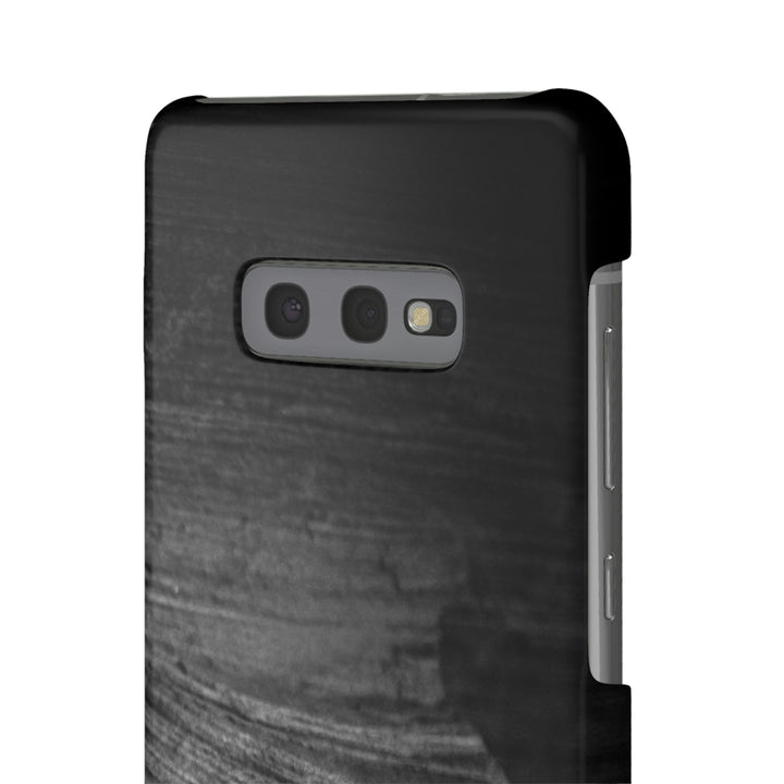 Sedimentary Rock Curves in Black and White - Phone Case