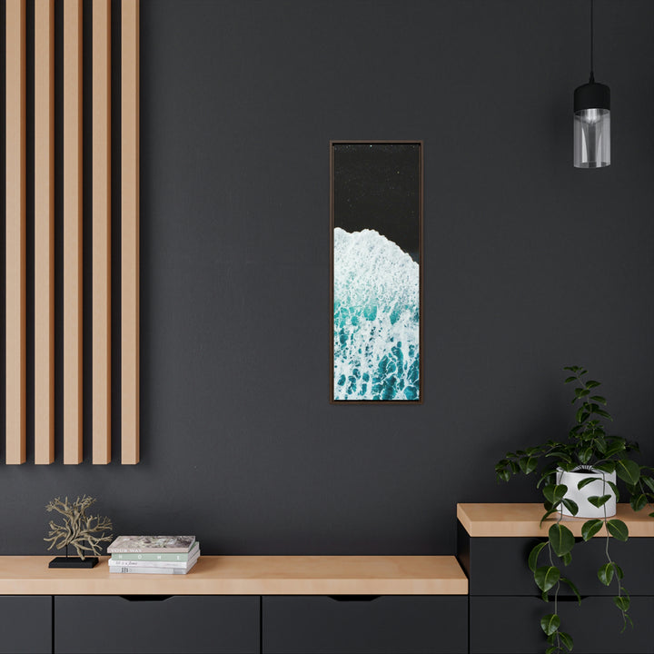 A Wave on Volcanic Sand - Canvas with Frame