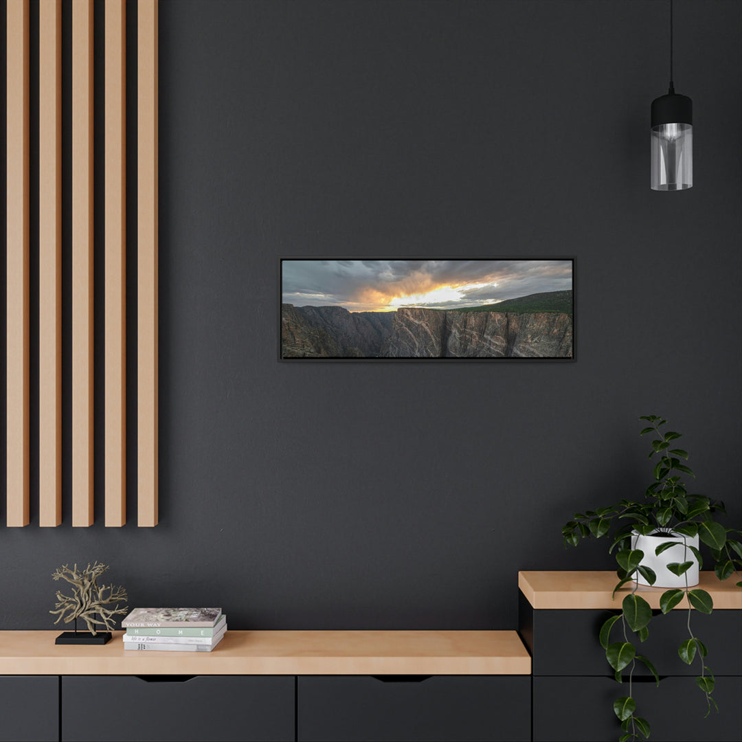 Painted Wall at Sunset Part 1 - Canvas with Frame