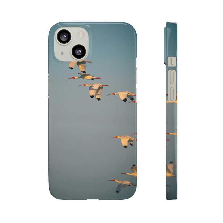 White Ibis in Flight - Phone Case