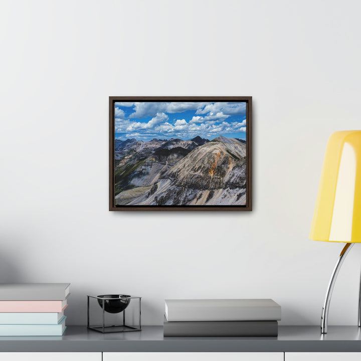 Imogene Pass From the Air - Canvas with Frame