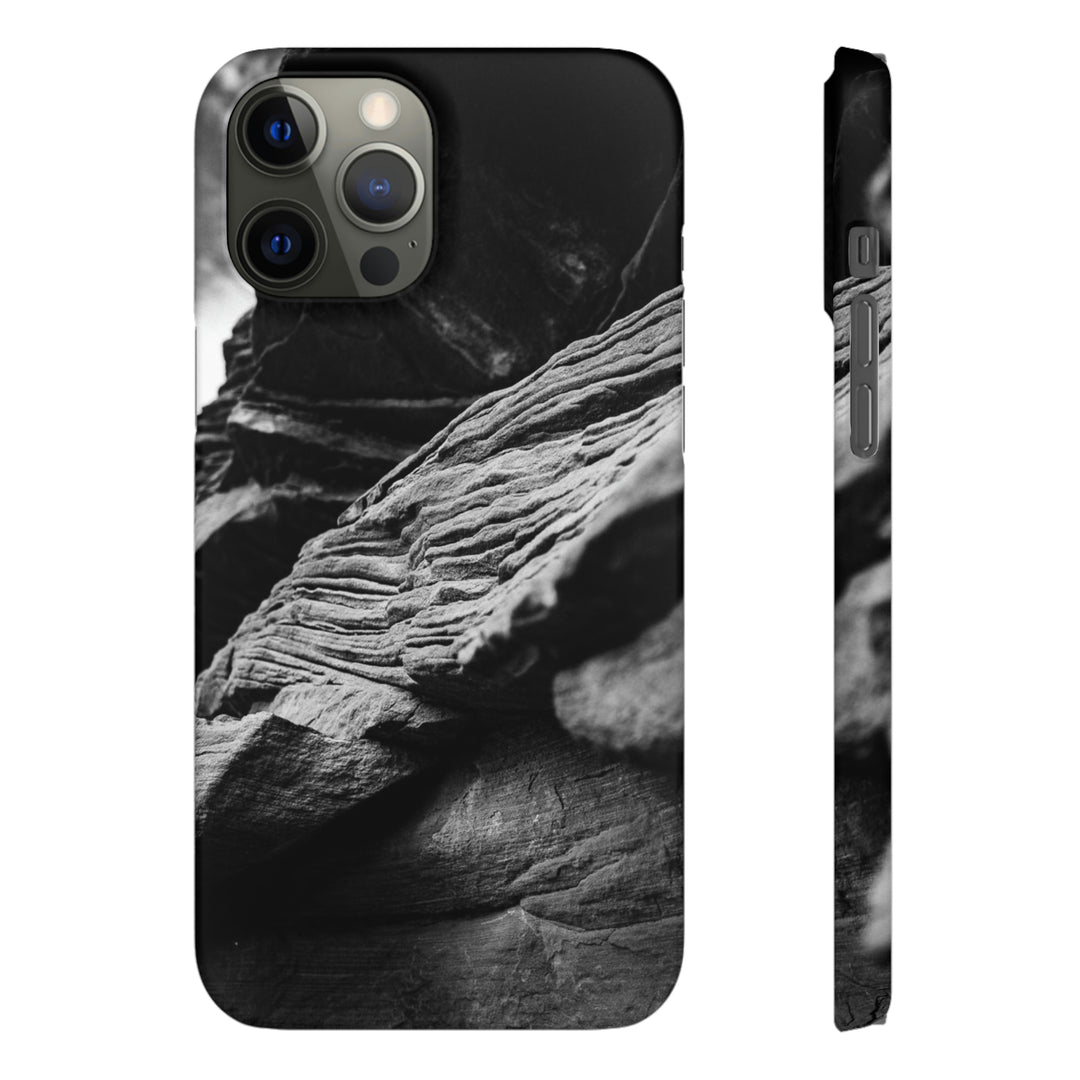 Layers of Rock in Black and White - Phone Case