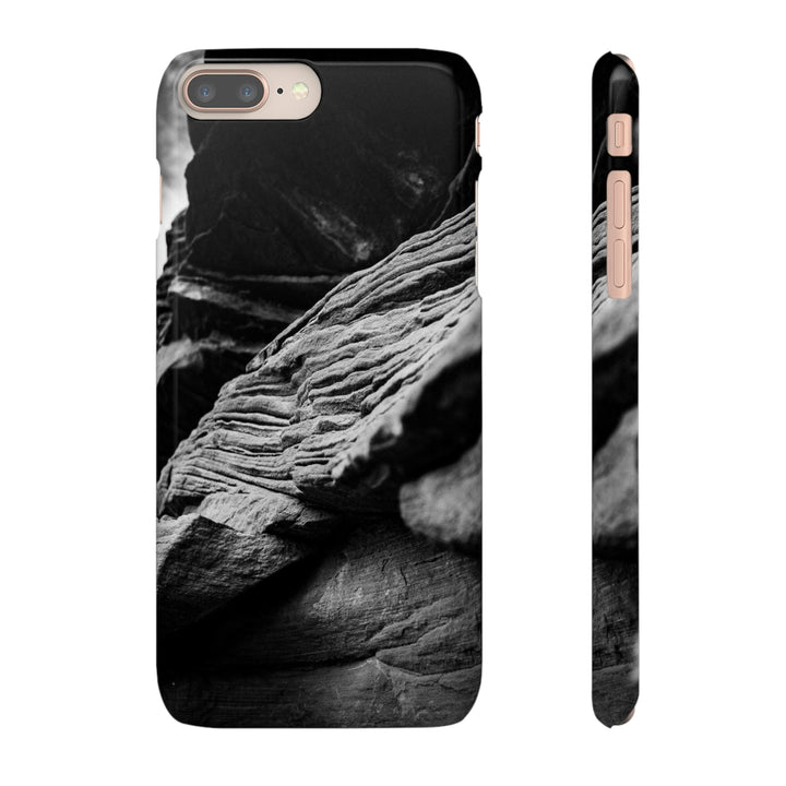 Layers of Rock in Black and White - Phone Case