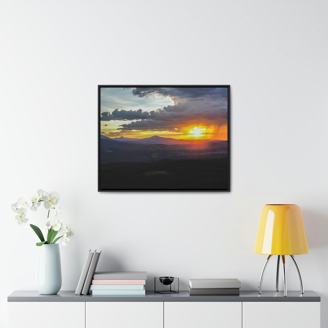 Rainy Sunset - Canvas with Frame