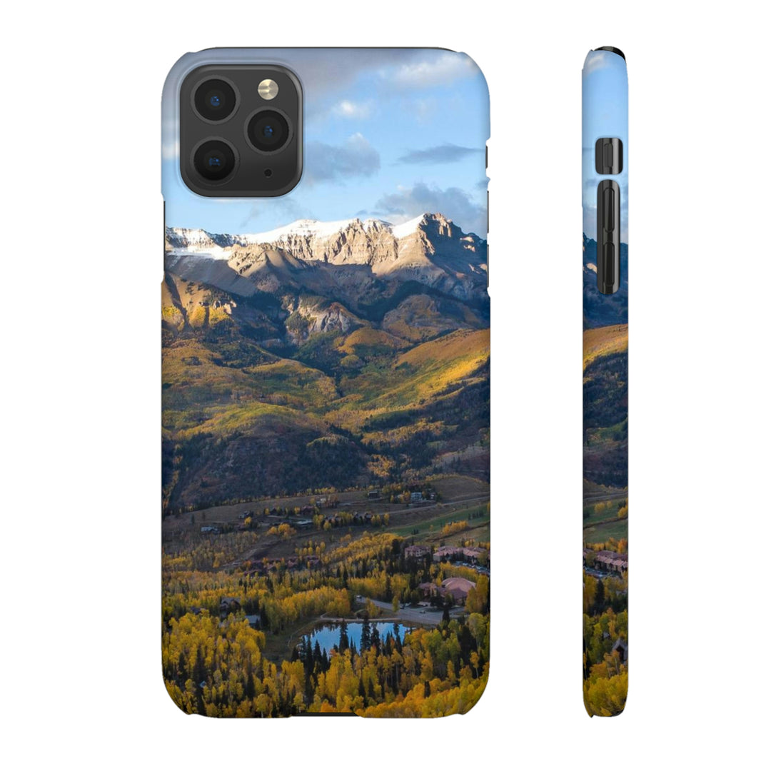 Glowing Mountainside - Phone Case