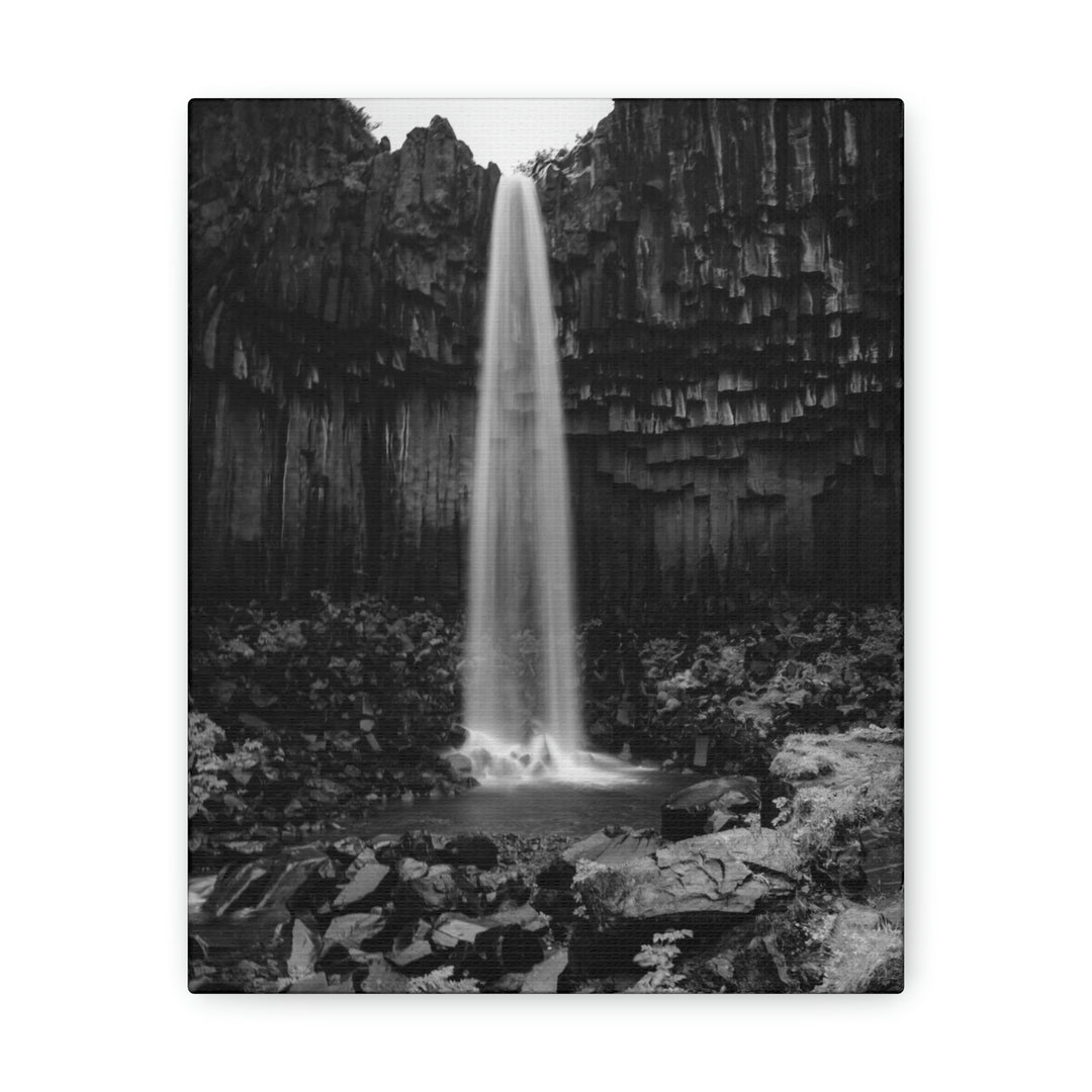 Svartifoss in Black and White - Canvas