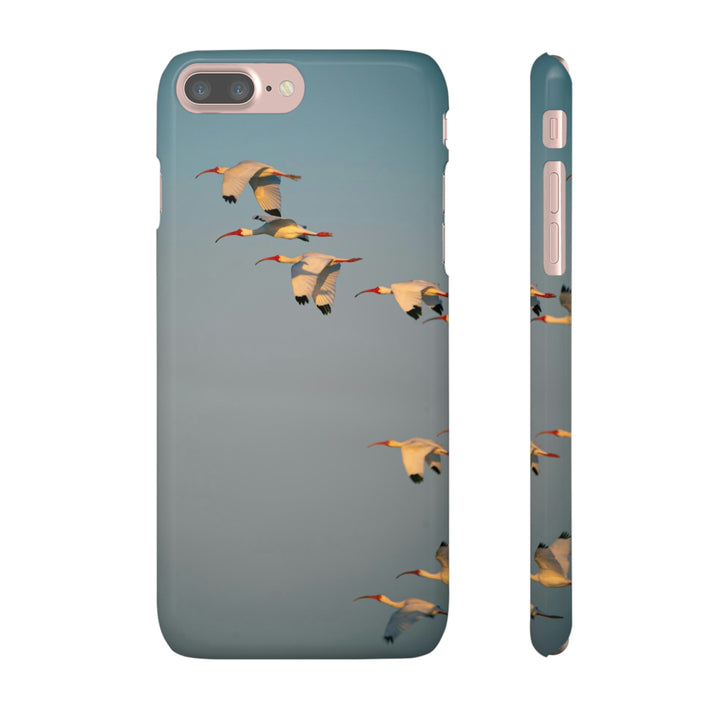 White Ibis in Flight - Phone Case