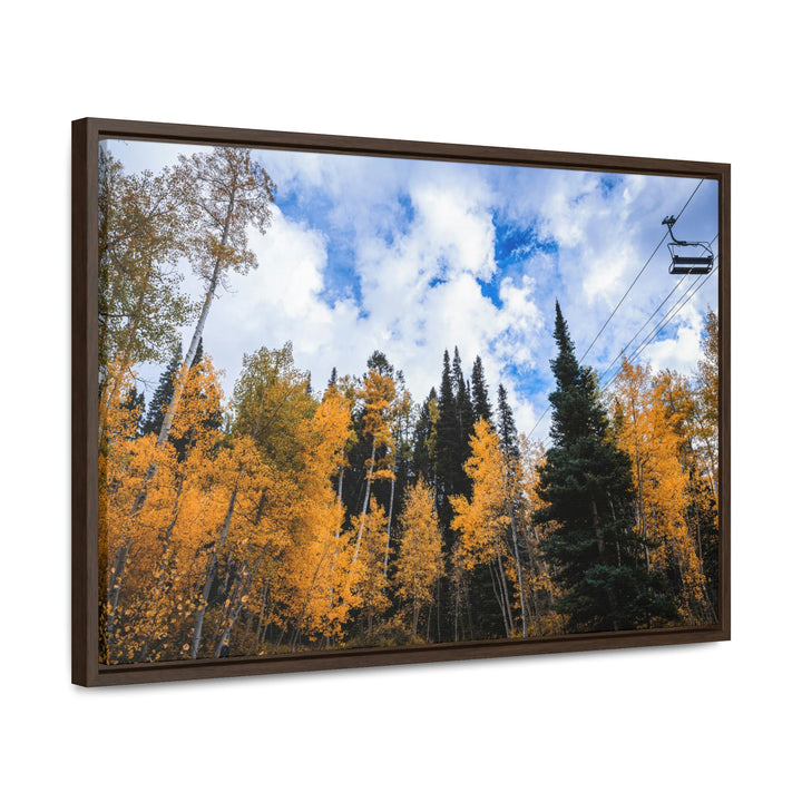 Chairlift in Suspension - Canvas with Frame