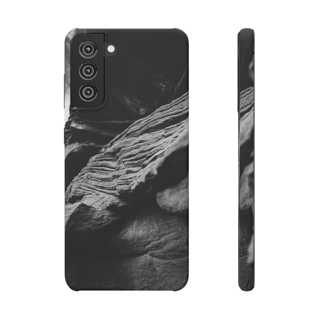 Layers of Rock in Black and White - Phone Case