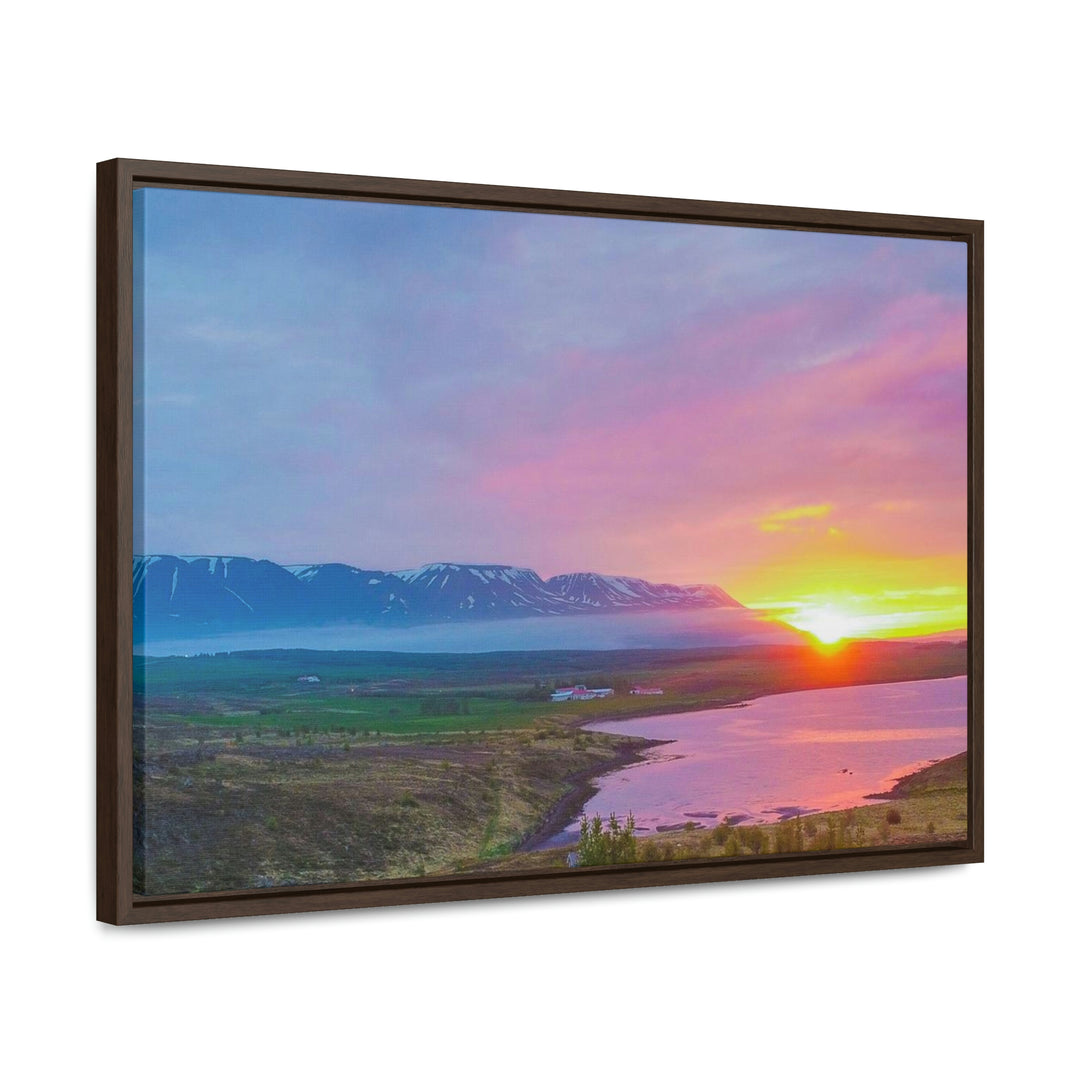 Sunset Over the Fjord Part 2 - Canvas with Frame