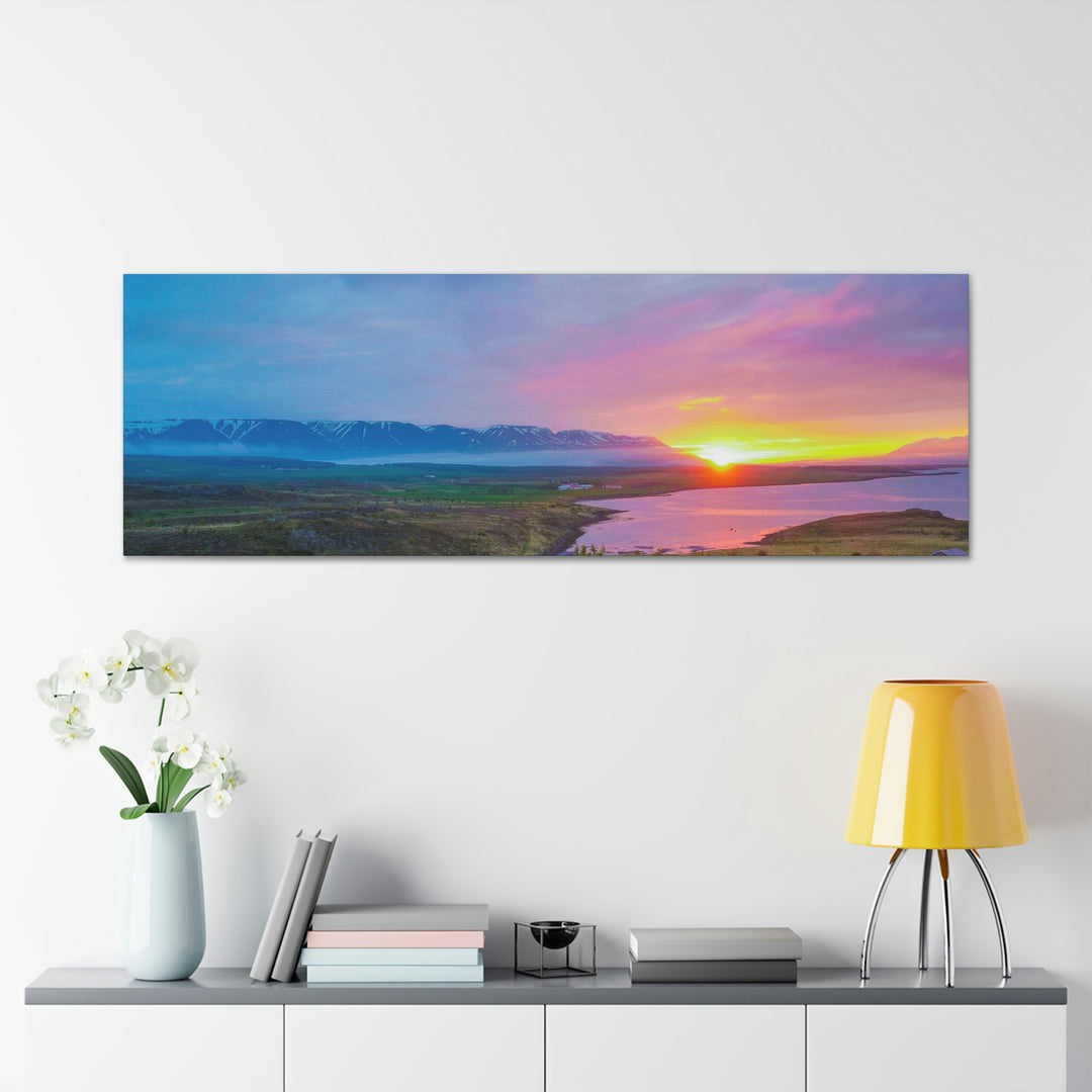 Sunset Over the Fjord Part 2 - Canvas