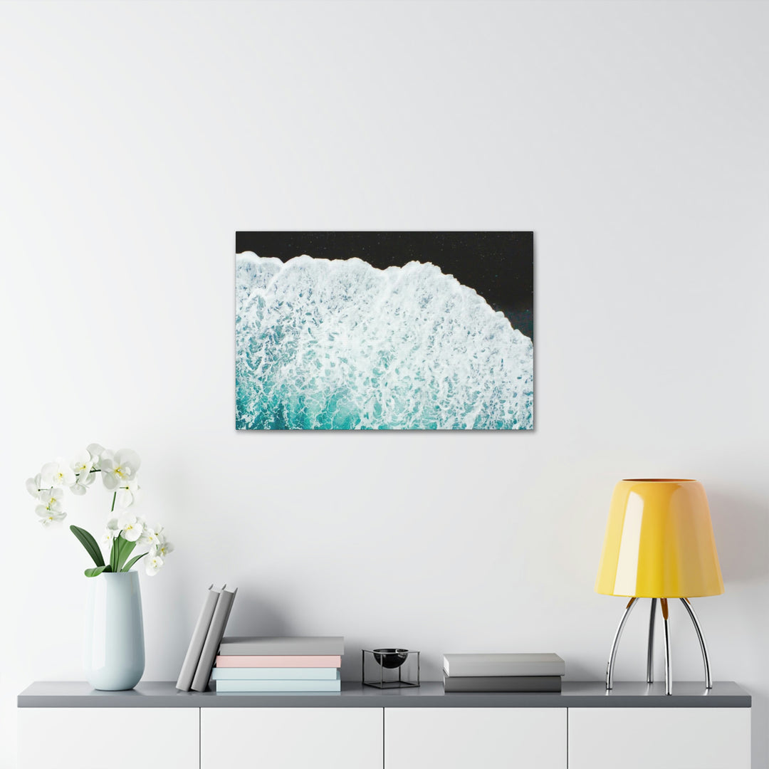 A Wave on Volcanic Sand - Canvas