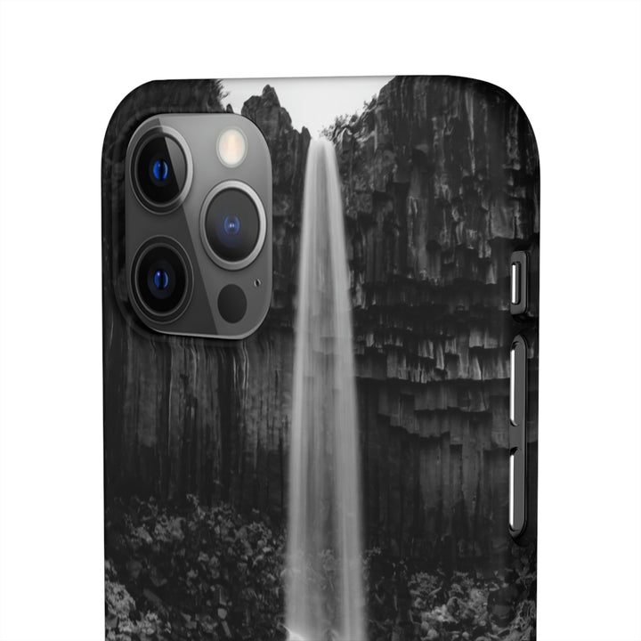 Svartifoss in Black and White - Phone Case