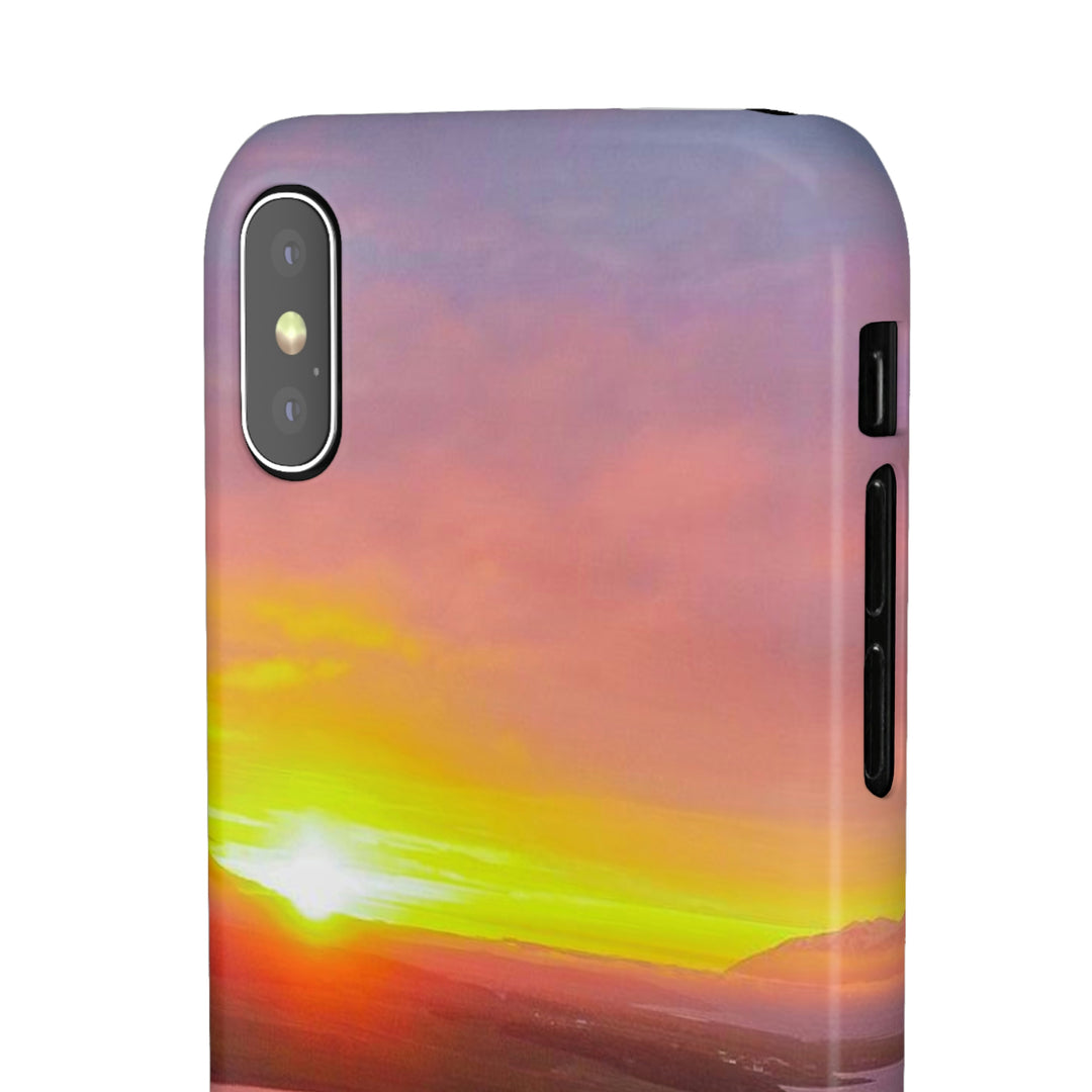 Sunset Over the Fjord Part 1 - Phone Case