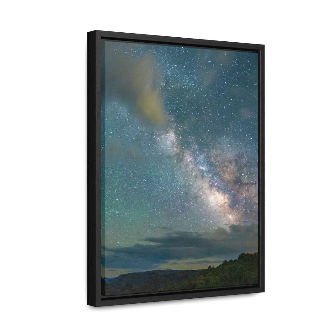 Milky Way Through the Clouds Part 1 - Canvas with Frame