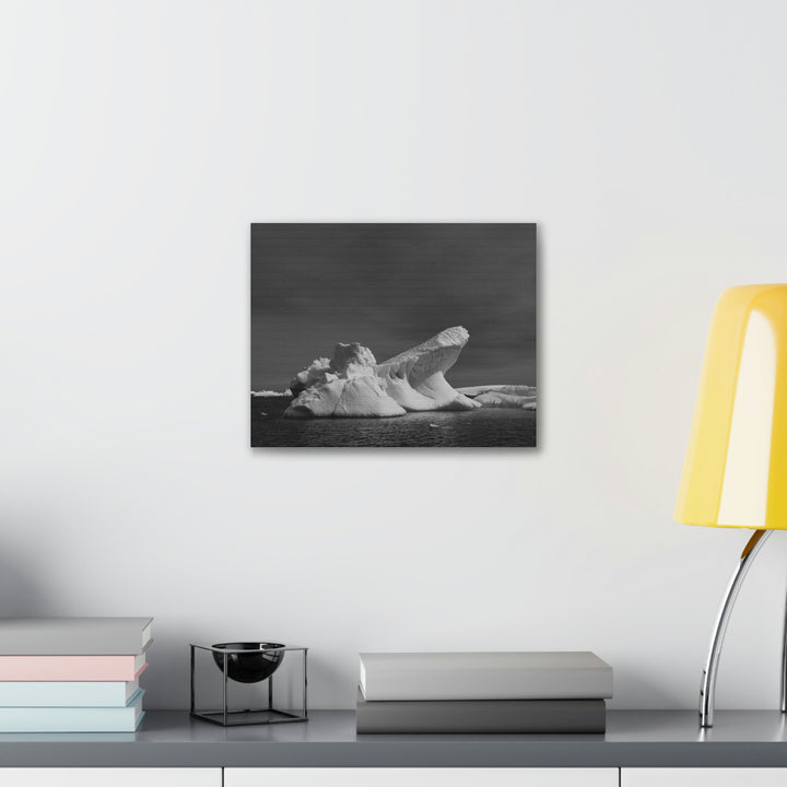 The Angles of an Iceberg in Black and White - Canvas