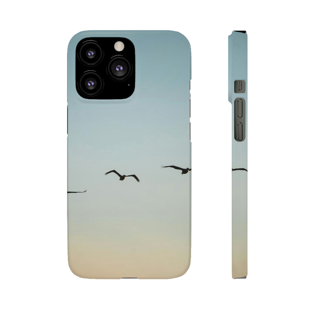 Brown Pelicans in Flight - Phone Case