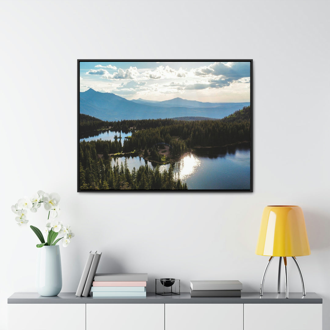 Cool Mountain Lakes - Canvas with Frame