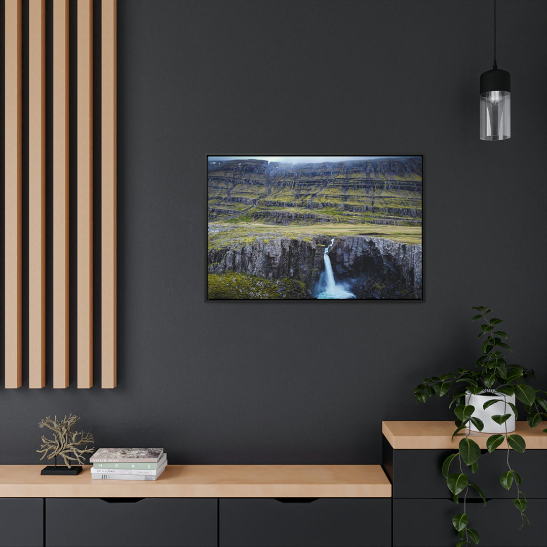 A Remote Waterfall - Canvas with Frame