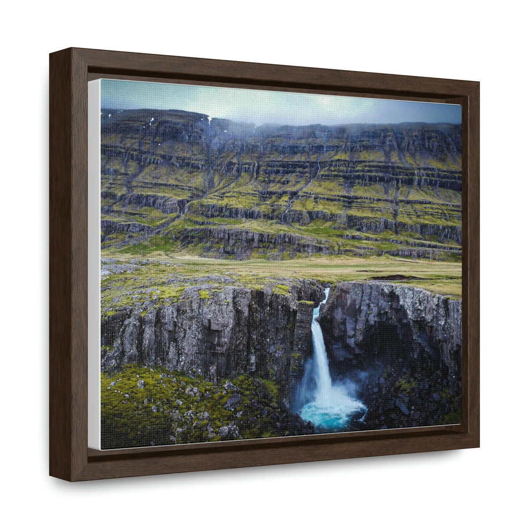 A Remote Waterfall - Canvas with Frame